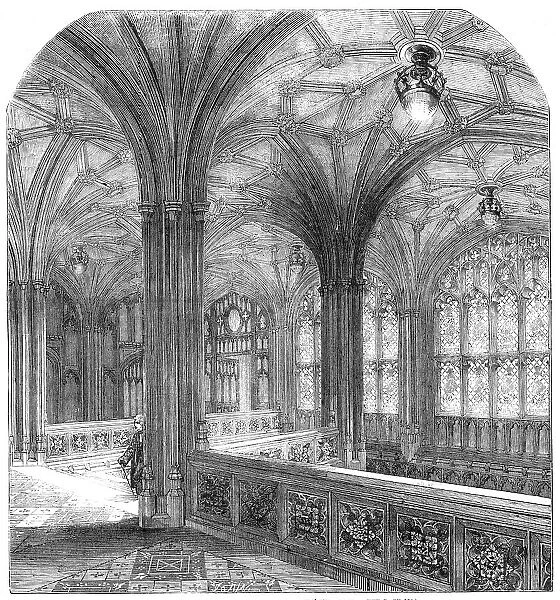 The New Houses of Parliament: The Peers Staircase, 1857. Creator: Unknown
