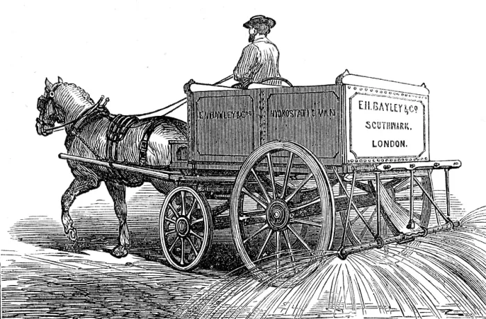 Framed Print : New hydrostatic van for street-watering, 1874. Creator: Unknown Framed Print : New hydrostatic van for street-watering, 1874. Creator: Unknown