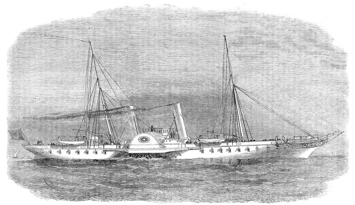 Framed Print : The new imperial steam-yacht, Taliah, built for the Sultan, 1864. Creator: Smyth Framed Print : The new imperial steam-yacht, Taliah, built for the Sultan, 1864. Creator: Smyth