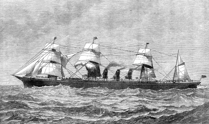 Framed Print : The new Inman steam-ship City of Rome, for Liverpool and New York, 1881. Creator: Unknown Framed Print : The new Inman steam-ship City of Rome, for Liverpool and New York, 1881. Creator: Unknown