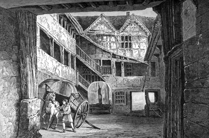 Framed Print : The New Inn, Gloucester, 1893