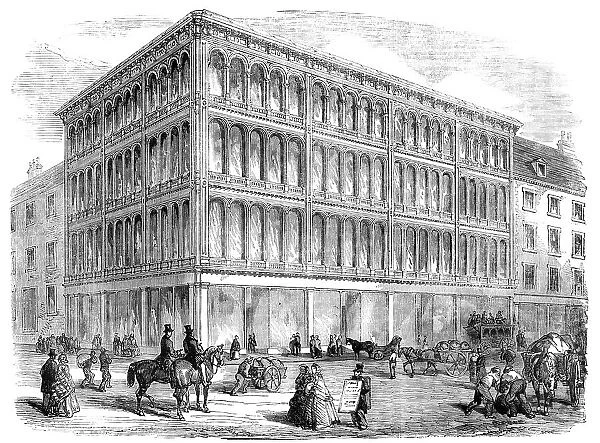 New Iron and Glass Warehouse at Glasgow, 1856. Creator: Unknown