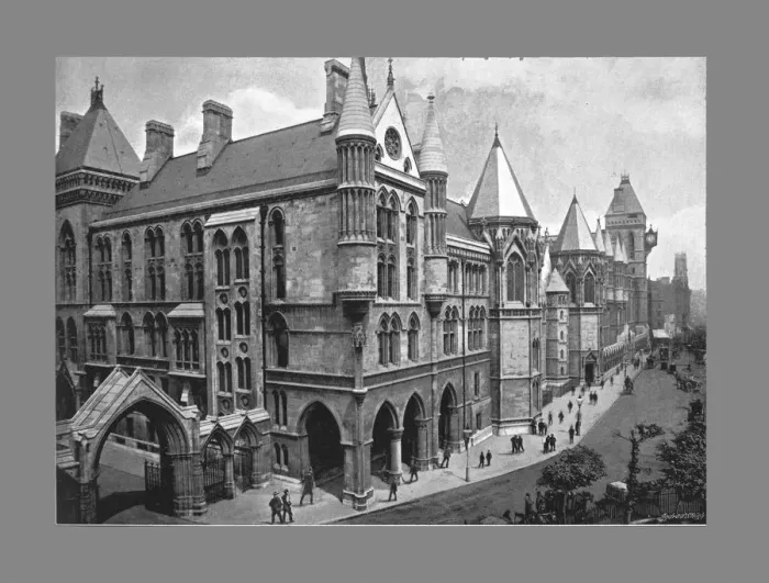 Framed Print : The New Law Courts, London, c1900. Artist: Valentine & Sons Publishing Co Framed Print : The New Law Courts, London, c1900. Artist: Valentine & Sons Publishing Co