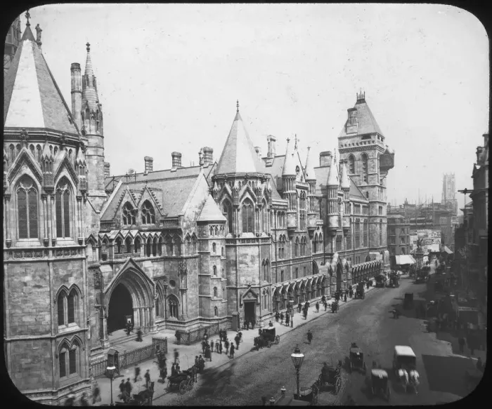 Framed Print : New Law Courts, London, late 19th century(?) Framed Print : New Law Courts, London, late 19th century(?)