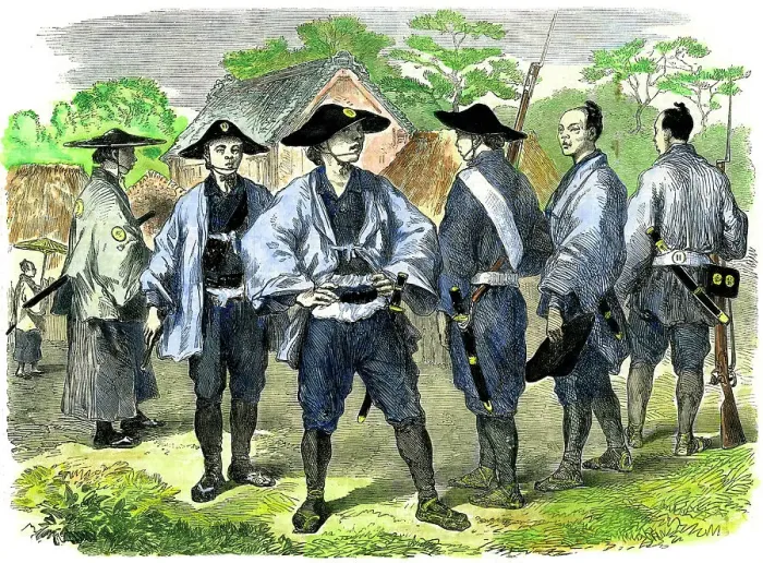 Framed Print : The new levy of Japanese infantry, 19th century Framed Print : The new levy of Japanese infantry, 19th century