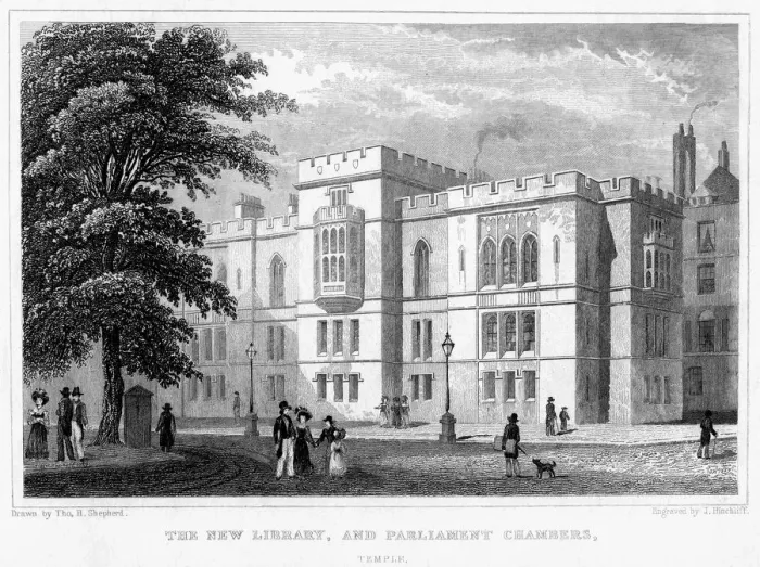 Framed Print : The New Library and Parliament Chambers, Temple, London, 1829. Artist: J Hinchcliff Framed Print : The New Library and Parliament Chambers, Temple, London, 1829. Artist: J Hinchcliff