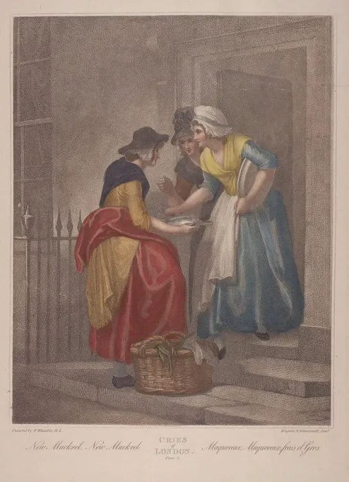 Framed Print : New Mackrel, New Mackrel, Cries of London, c1870 Framed Print : New Mackrel, New Mackrel, Cries of London, c1870