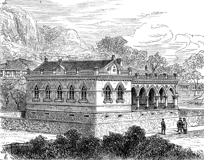 Framed Print : New masonic hall, Koolangsu, Amoy, 1880. Creator: Unknown Framed Print : New masonic hall, Koolangsu, Amoy, 1880. Creator: Unknown