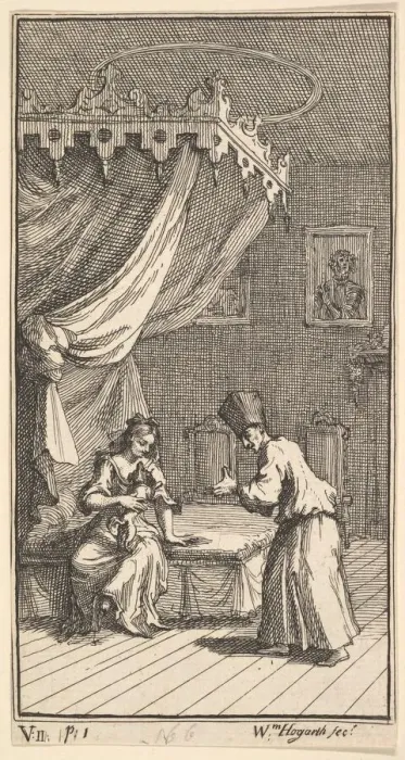 Framed Print : The New Metamorphosis, Plate 5: Fantasio, Transformed into a Lapdog Framed Print : The New Metamorphosis, Plate 5: Fantasio, Transformed into a Lapdog