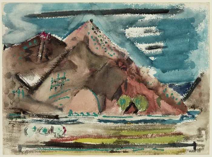Framed Print : New Mexican Landscape near Taos, 1930. Creator: John Marin Framed Print : New Mexican Landscape near Taos, 1930. Creator: John Marin
