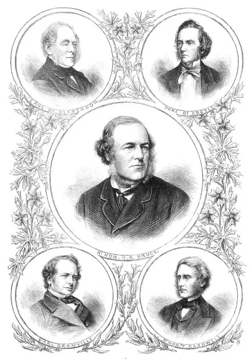 Framed Print : The New Ministry: The Secretaries of State, 1869. Creator: Unknown Framed Print : The New Ministry: The Secretaries of State, 1869. Creator: Unknown