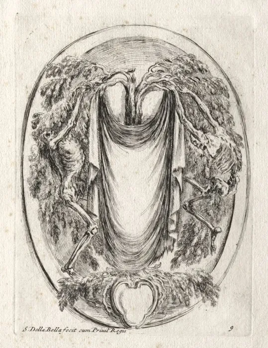 Framed Print : New Model for a Cartouche, 1647. Creator: Stefano Della Bella (Italian, 1610-1664) Framed Print : New Model for a Cartouche, 1647. Creator: Stefano Della Bella (Italian, 1610-1664)