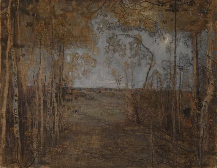 Framed Print : New Moon, 1912. Artist: Brodsky, Isaak Izrailevich (1884-1939) Framed Print : New Moon, 1912. Artist: Brodsky, Isaak Izrailevich (1884-1939)