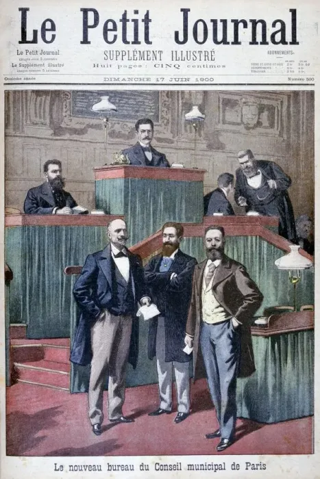 Framed Print : The new municipal council of Paris, 1900. Artist: Eugene Damblans Framed Print : The new municipal council of Paris, 1900. Artist: Eugene Damblans
