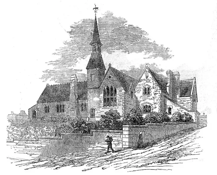 Framed Print : New National Schools, at Weymouth, 1854. Creator: Unknown Framed Print : New National Schools, at Weymouth, 1854. Creator: Unknown