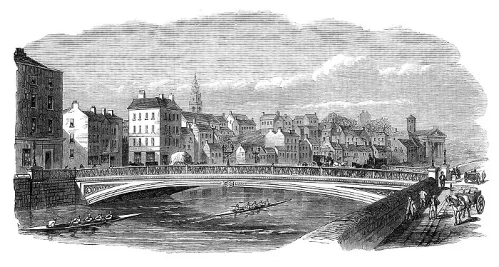 Framed Print : The new Northgate iron bridge at Cork, 1864. Creator: Unknown Framed Print : The new Northgate iron bridge at Cork, 1864. Creator: Unknown