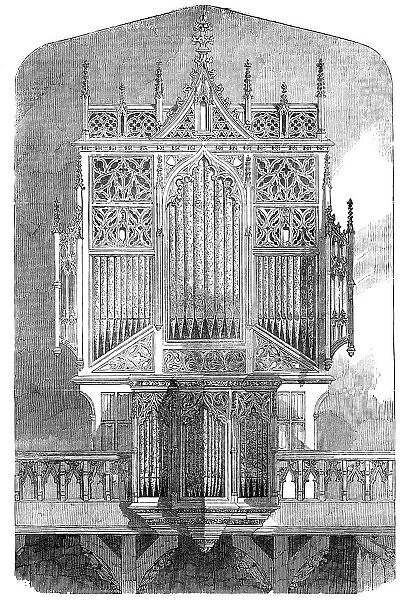 New Organ in the Restored Abbey Church, Sherborne, Dorset, 1856. Creator: Unknown