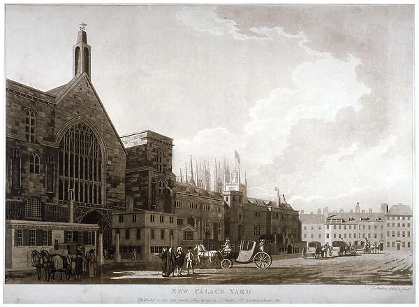 New Palace Yard and the entrance to Westminster Hall, London, 1782