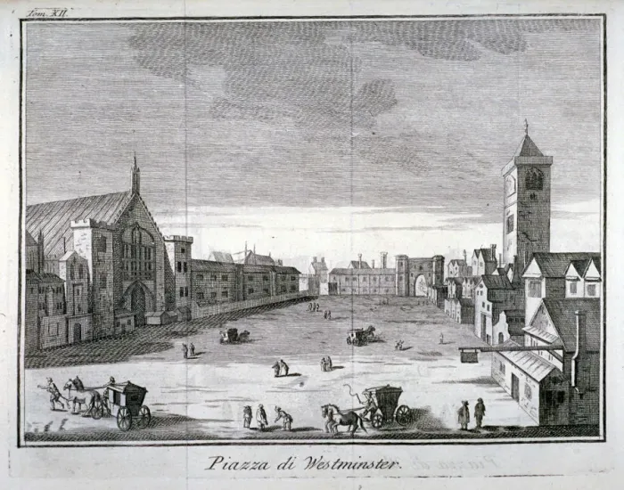 Framed Print : New Palace Yard, Palace of Westminster, London, 1742 Framed Print : New Palace Yard, Palace of Westminster, London, 1742