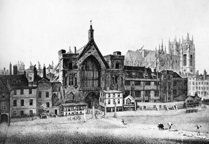 Framed Print : New Palace Yard, Westminster, in the 18th century, c1905 Framed Print : New Palace Yard, Westminster, in the 18th century, c1905