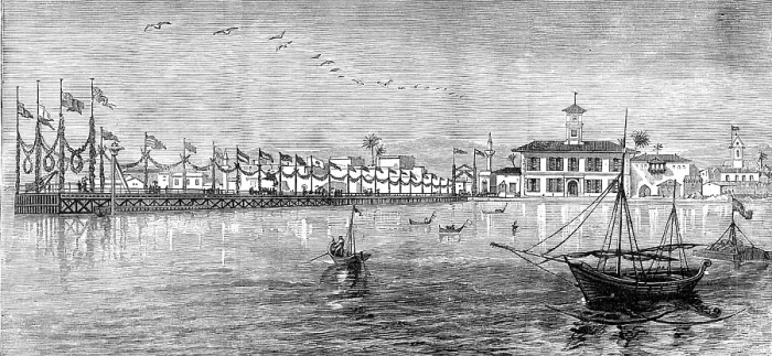 Framed Print : New pier and government offices, Limasol, Cyprus, 1881. Creator: Unknown Framed Print : New pier and government offices, Limasol, Cyprus, 1881. Creator: Unknown