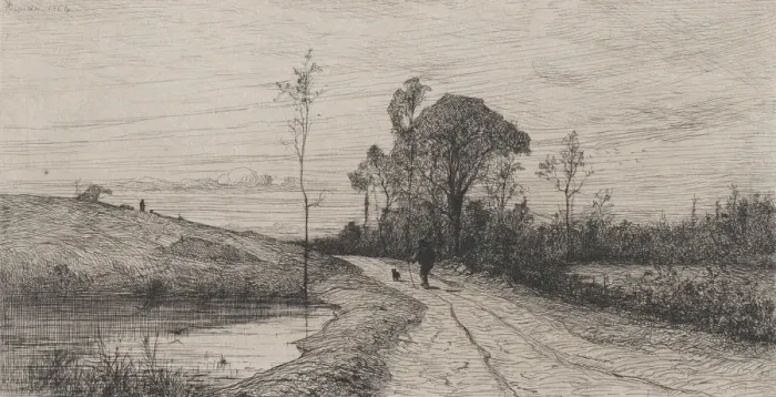 Framed Print : The New Pond Near Creys (Isere), 1864. Creator: Adolphe Appian Framed Print : The New Pond Near Creys (Isere), 1864. Creator: Adolphe Appian