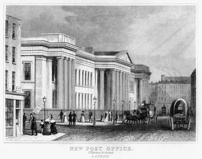 Framed Print : New Post Office, St Martins le Grand, City of London, 19th century Framed Print : New Post Office, St Martins le Grand, City of London, 19th century