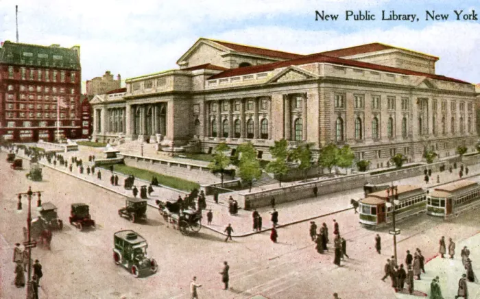 Framed Print : The New Public Library, New York, USA, 1910