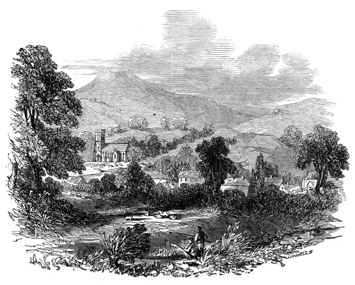 Framed Print : New Radnor Church, 1845. Creator: Unknown Framed Print : New Radnor Church, 1845. Creator: Unknown
