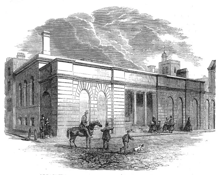 Framed Print : New Receiving Room at St. Bartholomew's Hospital, West Smithfield, 1862. Creator: Unknown Framed Print : New Receiving Room at St. Bartholomew's Hospital, West Smithfield, 1862. Creator: Unknown