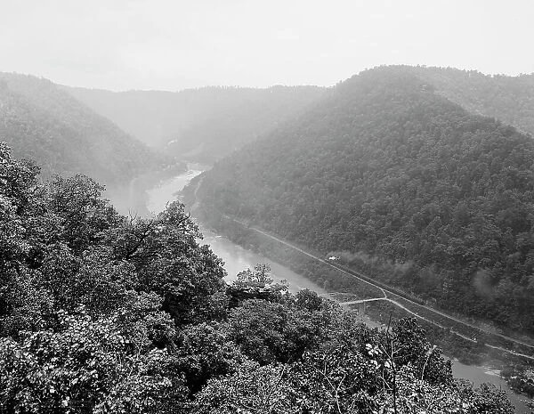 New River canyon, east from Fayette, W. Va. c.between 1910 and 1920. Creator: Unknown