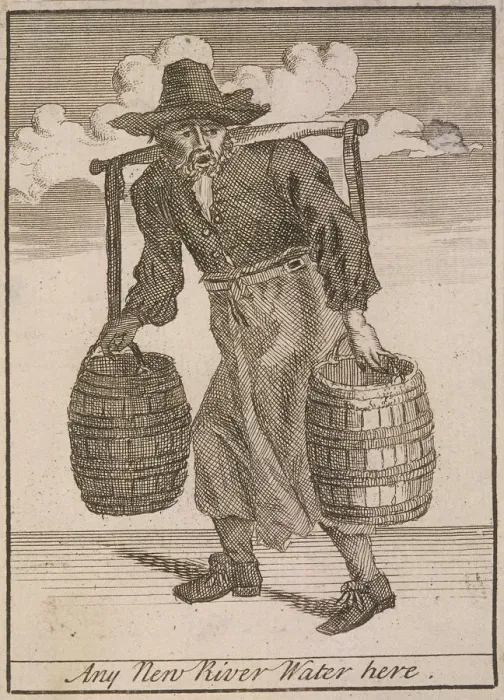 Framed Print : Any New River Water here, Cries of London, (c1688?)