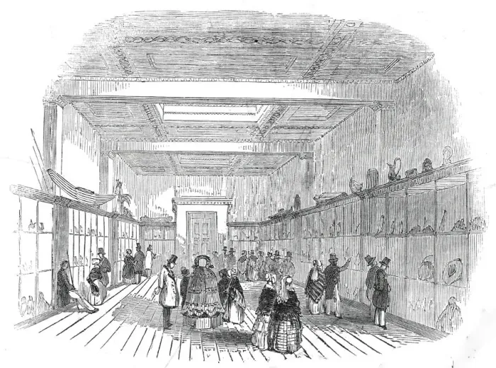 Framed Print : New room at the British Museum, 1845. Creator: Unknown Framed Print : New room at the British Museum, 1845. Creator: Unknown