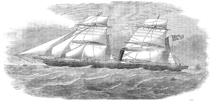 Framed Print : The new Screw Steamer Barwon, 1854. Creator: Unknown. The new Screw Steamer Barwon, 1854. Creator: Unknown Framed Print : The new Screw Steamer Barwon, 1854. Creator: Unknown. The new Screw Steamer Barwon, 1854. Creator: Unknown