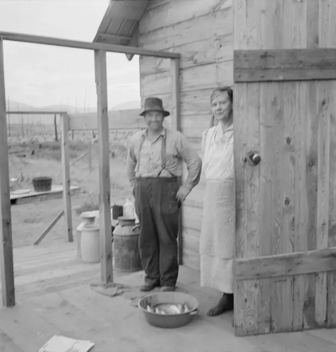 Framed Print : New settler shows fish he caught... Priest River Valley, Bonner County, Idaho, 1939. Creator: Dorothea Lange Framed Print : New settler shows fish he caught... Priest River Valley, Bonner County, Idaho, 1939. Creator: Dorothea Lange