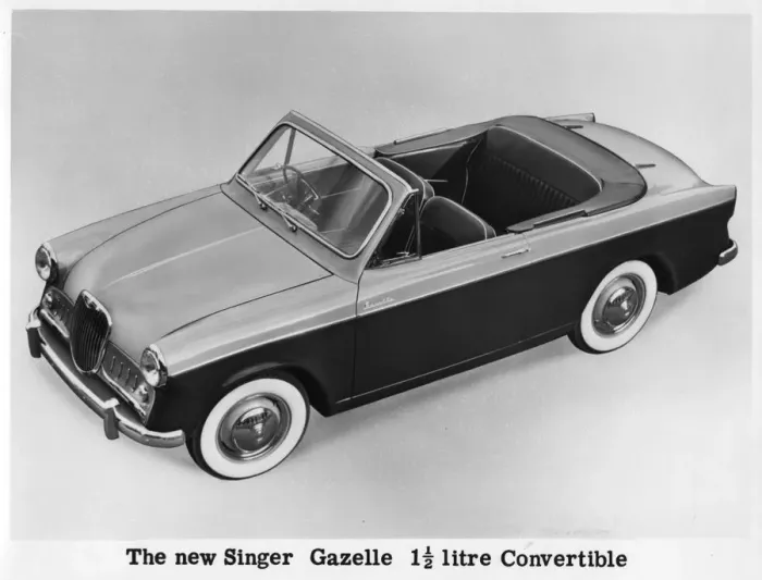 Framed Print : The new Singer Gazelle 1. 5 litre convertible, c1956-c1958 Framed Print : The new Singer Gazelle 1. 5 litre convertible, c1956-c1958