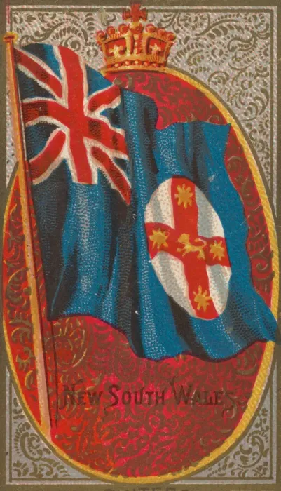 Framed Print : New South Wales, from Flags of All Nations, Series 2 (N10) for Allen & Framed Print : New South Wales, from Flags of All Nations, Series 2 (N10) for Allen &