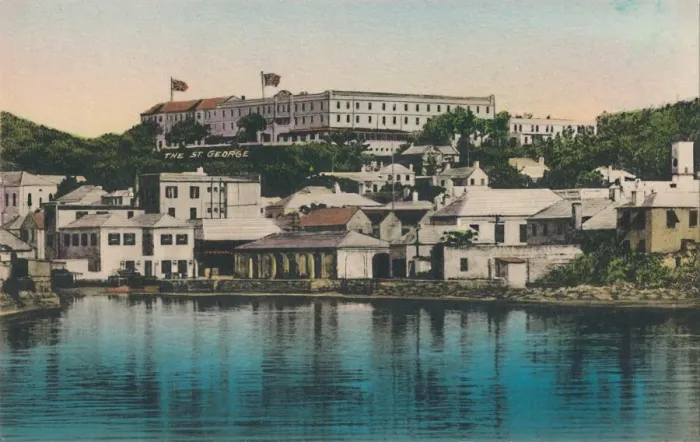 Framed Print : The New St. George Hotel, St. Georges, Bermuda, early 20th century. Creator: Unknown Framed Print : The New St. George Hotel, St. Georges, Bermuda, early 20th century. Creator: Unknown