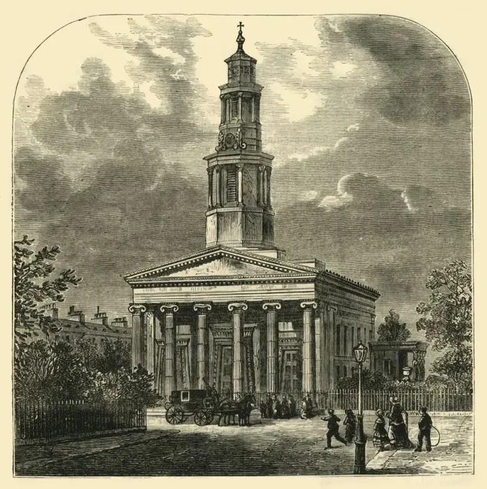 Framed Print : New St. Pancras Church, c1876. Creator: Unknown Framed Print : New St. Pancras Church, c1876. Creator: Unknown
