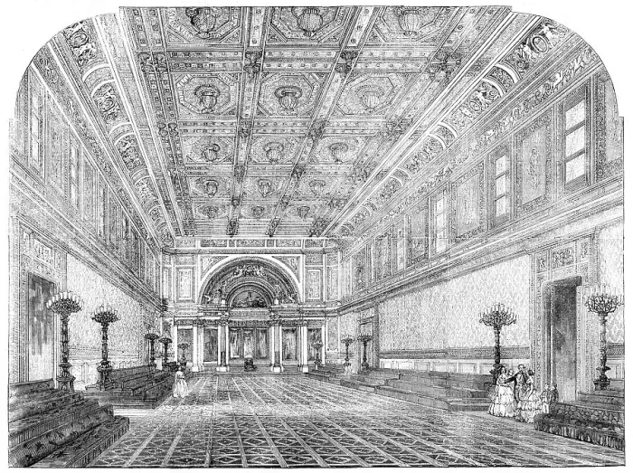Framed Print : The New State Ball-Room at Buckingham Palace, 1856. Creator: Unknown Framed Print : The New State Ball-Room at Buckingham Palace, 1856. Creator: Unknown