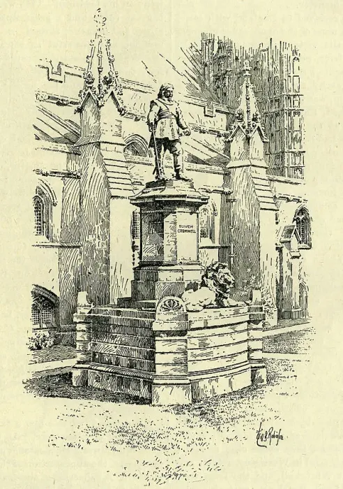 Framed Print : The New Statue of Cromwell in Front of Westminster Hall, c1900. Creator: Will B. Robinson Framed Print : The New Statue of Cromwell in Front of Westminster Hall, c1900. Creator: Will B. Robinson