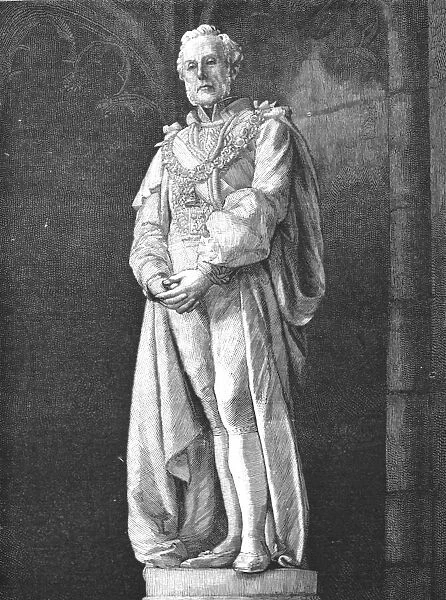 The new statue of the late Lord Shaftsbury in Westminster Abbey, 1888. Creator: Unknown