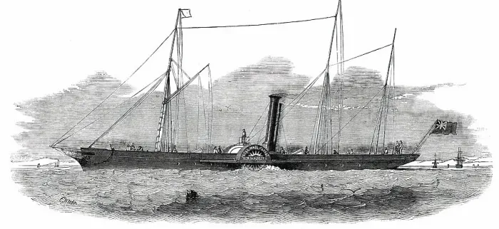 Framed Print : The New Steam-Packet, Her Majesty, 1850. Creator: Unknown. The New Steam-Packet, Her Majesty, 1850. Creator: Unknown Framed Print : The New Steam-Packet, Her Majesty, 1850. Creator: Unknown. The New Steam-Packet, Her Majesty, 1850. Creator: Unknown
