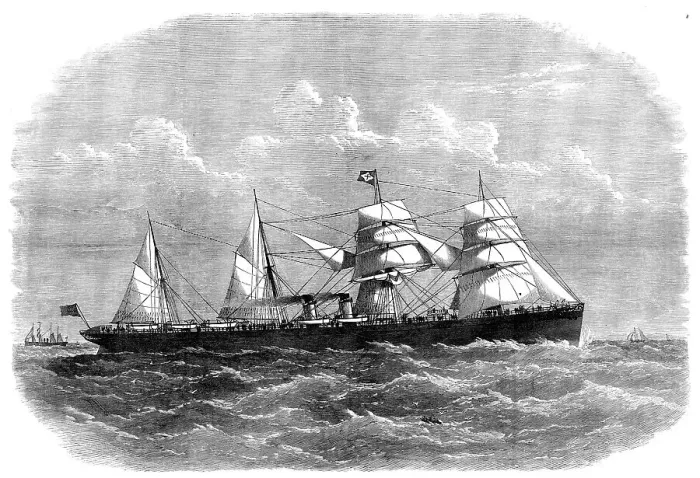 Framed Print : The new steam-ship Egypt, 1871. Creator: Unknown Framed Print : The new steam-ship Egypt, 1871. Creator: Unknown