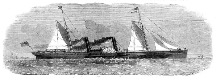 Framed Print : New steam-ship Giraffe for the Glasgow and Belfast Royal Mail line, 1860. Creator: Unknown. New steam-ship Giraffe for the Glasgow and Belfast Royal Mail line, 1860. Creator: Unknown Framed Print : New steam-ship Giraffe for the Glasgow and Belfast Royal Mail line, 1860. Creator: Unknown. New steam-ship Giraffe for the Glasgow and Belfast Royal Mail line, 1860. Creator: Unknown