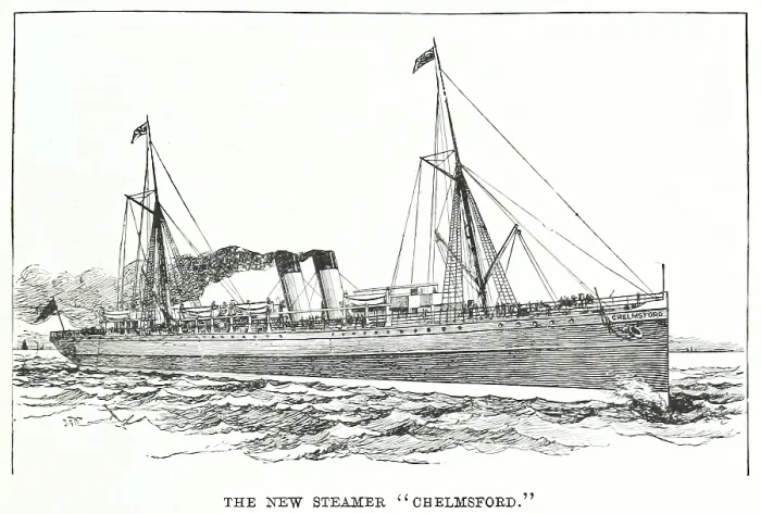 Framed Print : The new steamer 'Chelmsford', 1885. Creator: Unknown Framed Print : The new steamer 'Chelmsford', 1885. Creator: Unknown