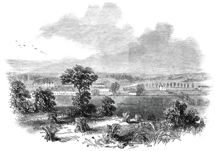 Framed Print : New Swindon, 1845. Creator: Ebenezer Landells Framed Print : New Swindon, 1845. Creator: Ebenezer Landells