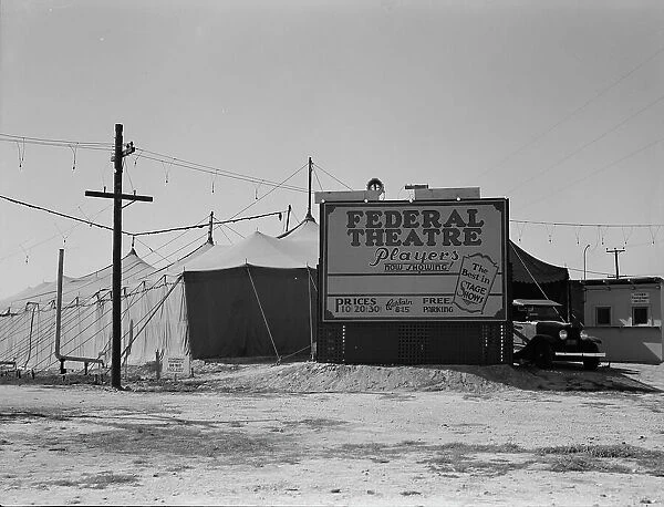 The new theatre, a government-sponsored revival, San Bernardino, California, 1937. Creator: Dorothea Lange