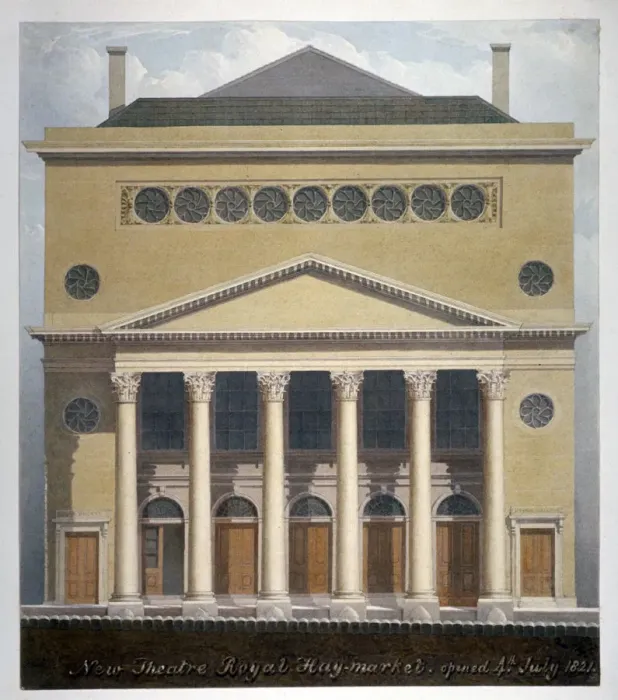 Framed Print : The new Theatre Royal, Haymarket, Westminster, London, 1821 Framed Print : The new Theatre Royal, Haymarket, Westminster, London, 1821