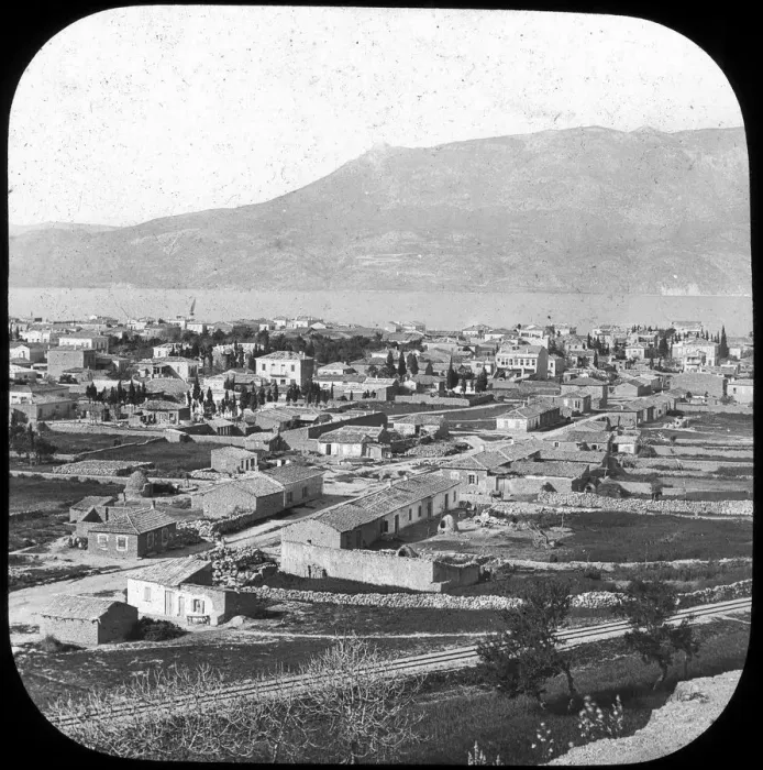 Framed Print : The New Town, Corinth, Greece, late 19th or early 20th century Framed Print : The New Town, Corinth, Greece, late 19th or early 20th century